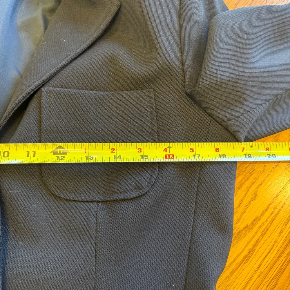 Lauren Ralph Lauren Wool Gold Button Blazer Jacket Black Size 6 See Pic For Flaw - Picture 6 of 8